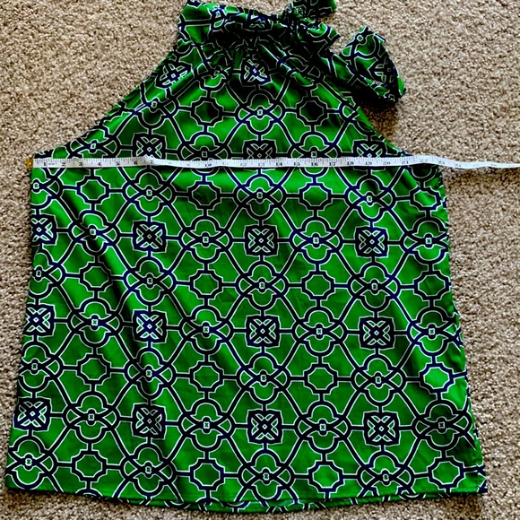 NWOT- Vibrant Tie Neck Blouse - Picture 6 of 7